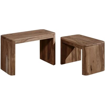 Massivmoebel24 - Tavolino in Sheesham / Acacia - Ciliegia affumicata - Stile moderno Massivmoebel24 - Tavolino in Sheesham / Acacia - Ciliegia affumicata - Stile moderno