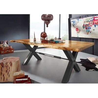 Massivmoebel24 Tavolo da pranzo in legno di acacia - Naturale - 240x110x76 cm Massivmoebel24 Tavolo da pranzo in legno di acacia - Naturale - 240x110x76 cm