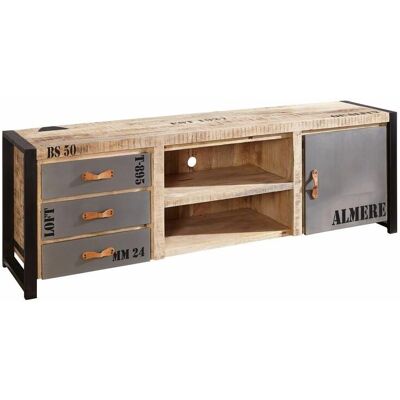Massivmoebel24 Mobile TV in Mango - Stile Industriale - 200x45x66 Massivmoebel24 Mobile TV in Mango - Stile Industriale - 200x45x66