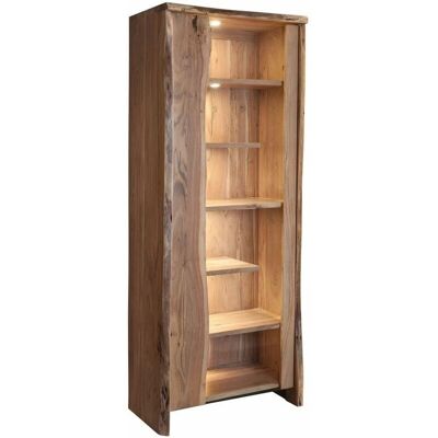 Massivmoebel24 Vetrina in legno di acacia - 81x45x204 - Finitura naturale Massivmoebel24 Vetrina in legno di acacia - 81x45x204 - Finitura naturale