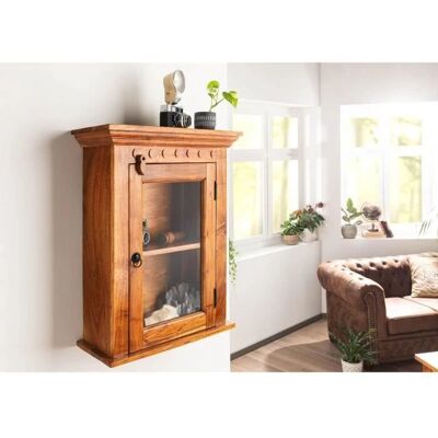 Armadio a parete in acacia Massivmoebel24 - Colore miele - Stile coloniale - 52x24x69cm Armadio a parete in acacia Massivmoebel24 - Colore miele - Stile coloniale - 52x24x69cm