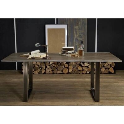 Massivmoebel24 Sheesham Esstisch - Rauch Eiche - 180x90x78 Massivmoebel24 Sheesham Esstisch - Rauch Eiche - 180x90x78