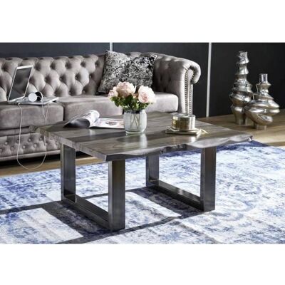 Massivmoebel24 Tavolino Sheesham - Grigio affumicato - 90x90x45 Massivmoebel24 Tavolino Sheesham - Grigio affumicato - 90x90x45