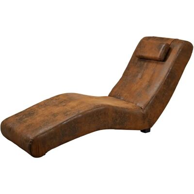Massivmoebel24.de Sedia Relax - Vintage Marrone - 180x62x87 Massivmoebel24.de Sedia Relax - Vintage Marrone - 180x62x87