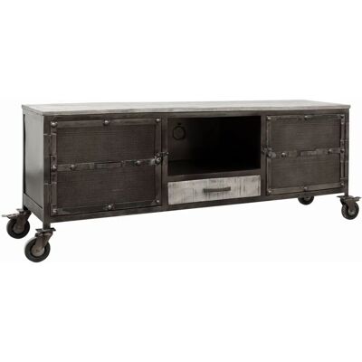 Massivmoebel24 - TV-Board aus Mangoholz - Industriestil - 150x40x60 Massivmoebel24 - TV-Board aus Mangoholz - Industriestil - 150x40x60
