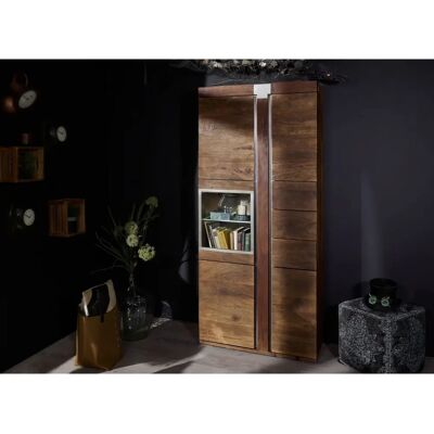 Massivmoebel24.de Mango 90x45x204 Braun Vitrine - Vitrine Massivmoebel24.de Mango 90x45x204 Braun Vitrine - Vitrine
