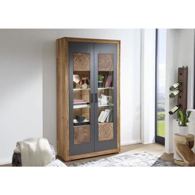 Massivmoebel24 Vetrina Sheesham - Moderna, Marrone, 103x40x201 - Vetrina Massivmoebel24 Vetrina Sheesham - Moderna, Marrone, 103x40x201 - Vetrina