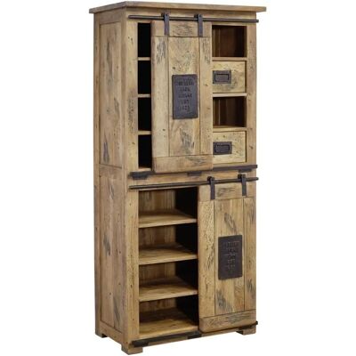 Massivmoebel24 Mango 80x45x175 Natur Industrieschrank Massivmoebel24 Mango 80x45x175 Natur Industrieschrank