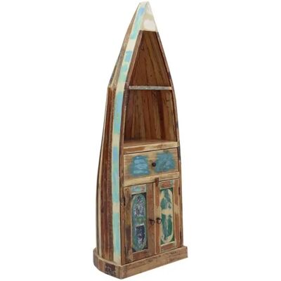 NATURE OF SPIRIT Scaffale Barca - Legno Riciclato Indiana Forma di Barca NATURE OF SPIRIT Scaffale Barca - Legno Riciclato Indiana Forma di Barca