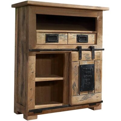 Massivmoebel24.de Mango 75x36x90 Natur lackiert RAILWAY - Industrielle Kommode Massivmoebel24.de Mango 75x36x90 Natur lackiert RAILWAY - Industrielle Kommode