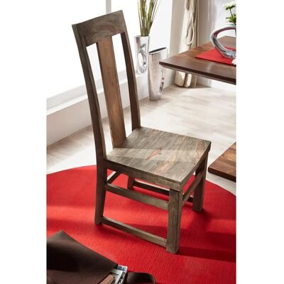 Massivmoebel24 - Chaise Sheesham NATURE GREY - 45x47x110 - Grau - Publicité Massivmoebel24 - Chaise Sheesham NATURE GREY - 45x47x110 - Grau - Publicité