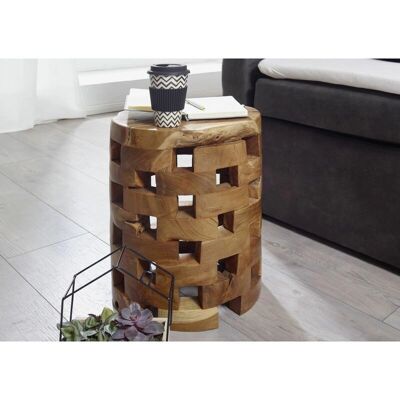 Massivmoebel24.de Teak Hocker - UNIKA Serie Massivmoebel24.de Teak Hocker - UNIKA Serie