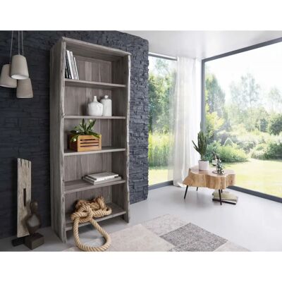MASSIVMOEBEL24.DE Mensola in Acacia - Grigio Scuro - 81x45x204 - Tipo di Prodotto MASSIVMOEBEL24.DE Mensola in Acacia - Grigio Scuro - 81x45x204 - Tipo di Prodotto