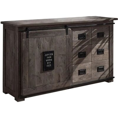 Massivmoebel24 Credenza Industrial Mango - 140x45x85 - Grigio scuro laccato Massivmoebel24 Credenza Industrial Mango - 140x45x85 - Grigio scuro laccato