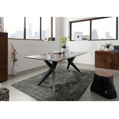 Massivmoebel24.de Esstisch Akazie 140x90x76 grau - Esstisch Swiss Edge Massivmoebel24.de Esstisch Akazie 140x90x76 grau - Esstisch Swiss Edge