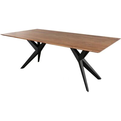 Tavolo da pranzo in acacia di Massivmoebel24.de - Swiss Edge - Naturale, 180x90x76 Tavolo da pranzo in acacia di Massivmoebel24.de - Swiss Edge - Naturale, 180x90x76