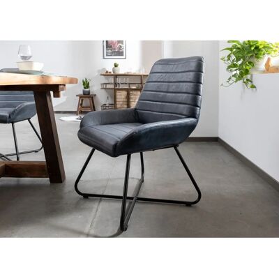 Massivmoebel24 Iron label 15 Sedia - Pelle Stile Vintage Massivmoebel24 Iron label 15 Sedia - Pelle Stile Vintage