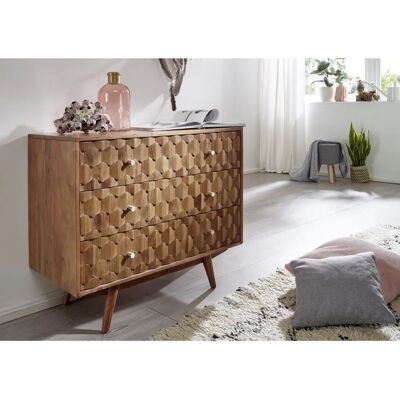 Massivmoebel24 Mosayk 107 Kommode aus Akazienholz - Vintage Design Massivmoebel24 Mosayk 107 Kommode aus Akazienholz - Vintage Design
