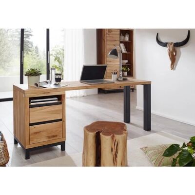 Massivmoebel24.de Scrivania di quercia selvatica - 150x55x76 - naturale - Arredamento ufficio Massivmoebel24.de Scrivania di quercia selvatica - 150x55x76 - naturale - Arredamento ufficio