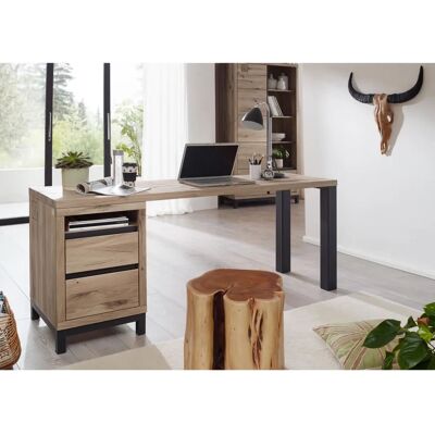 Massivmoebel24 - Scrivania in Quercia Selvatica - Design Moderno Minimalista Massivmoebel24 - Scrivania in Quercia Selvatica - Design Moderno Minimalista