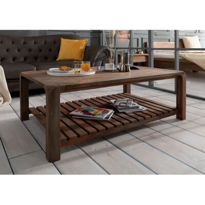 Tavolino massiccio in Sheesham 120x80x45 grigio BUENO - Tavolino Tavolino massiccio in Sheesham 120x80x45 grigio BUENO - Tavolino