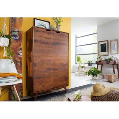 Massivmoebel24.de Sheesham Noce 90x40x145 Comò Stile Mid-Century Massivmoebel24.de Sheesham Noce 90x40x145 Comò Stile Mid-Century