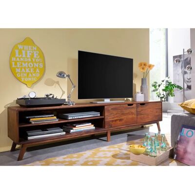 Massivmoebel24.de Mobile TV in Sheesham noce - 220x40x48 - Stile Sixties Moderno Massivmoebel24.de Mobile TV in Sheesham noce - 220x40x48 - Stile Sixties Moderno