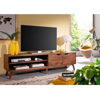 Massivmoebel24 - Mobile TV in Sheesham - 180x40x48 - Marrone scuro Massivmoebel24 - Mobile TV in Sheesham - 180x40x48 - Marrone scuro