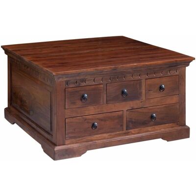 Massivmoebel24.de Couchtisch Akazie 90x90x50 nougat lackiert OXFORD - Coffee Table Massivmoebel24.de Couchtisch Akazie 90x90x50 nougat lackiert OXFORD - Coffee Table