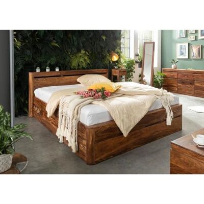 Massivmoebel24.de Walnuss Sheesham Bett - Toronto 200x200 - Bett mit Schubladen Massivmoebel24.de Walnuss Sheesham Bett - Toronto 200x200 - Bett mit Schubladen