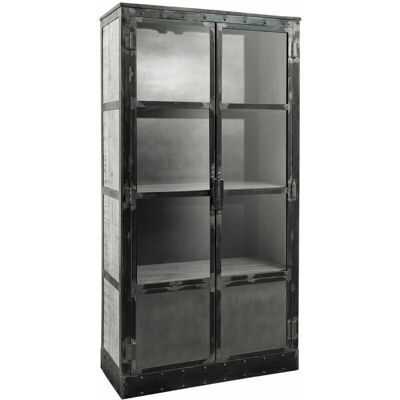 Massivmoebel24.de Mango Holz 92x40x185 Grau - Vitrine - Heavy Industry Massivmoebel24.de Mango Holz 92x40x185 Grau - Vitrine - Heavy Industry