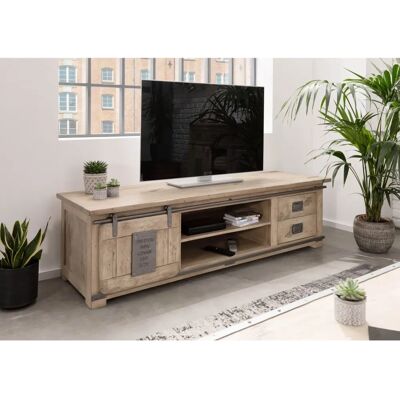 Massivmoebel24 - Mangoholz TV in Weißwaschung - 180x55x50 - TV-Board Massivmoebel24 - Mangoholz TV in Weißwaschung - 180x55x50 - TV-Board