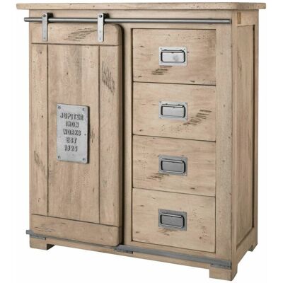 Massivmoebel24 - Comò in Legno di Mango - Effetto Lavato Bianco - Stile Rustico Massivmoebel24 - Comò in Legno di Mango - Effetto Lavato Bianco - Stile Rustico