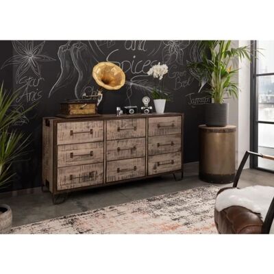 Massivmoebel24 Credenza in Mango - Stile Industriale - 150x45x80 Massivmoebel24 Credenza in Mango - Stile Industriale - 150x45x80