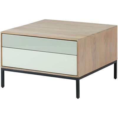Massivmoebel24.de Couchtisch Akazie 67x67x43 grau-weiß geölt CHICAGO #13 Massivmoebel24.de Couchtisch Akazie 67x67x43 grau-weiß geölt CHICAGO #13