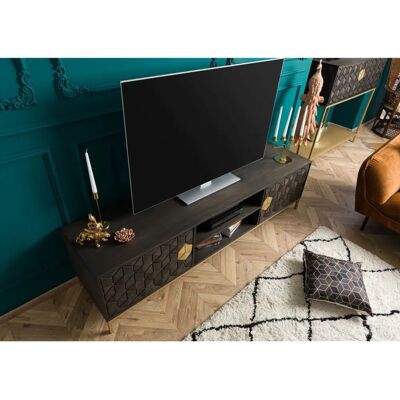 Massivmoebel24.de Mango Grau Art déco TV-Board - TV-Board Massivmoebel24.de Mango Grau Art déco TV-Board - TV-Board