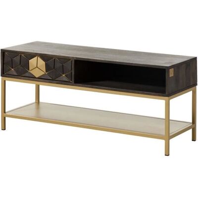 Massivmoebel24 - Tavolino in mango - Art déco, Marrone, 110x40x50 - Tavolino Massivmoebel24 - Tavolino in mango - Art déco, Marrone, 110x40x50 - Tavolino