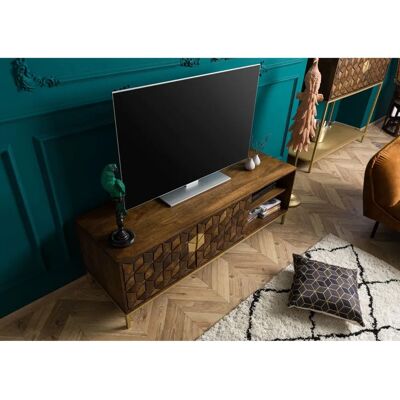 Massivmoebel24 Mango Holz TV-Board - Art Déco Stil - Braun Massivmoebel24 Mango Holz TV-Board - Art Déco Stil - Braun
