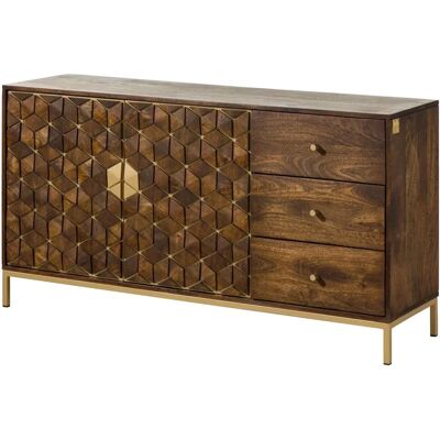 Massivmoebel24.de Mango Kommode - Vintage Art Déco, 145x40x77mm Massivmoebel24.de Mango Kommode - Vintage Art Déco, 145x40x77mm