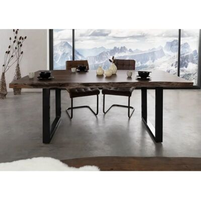 Massivmoebel24.de Tavolo da pranzo in acacia Freeform 5 - Grigio - Legno massiccio Massivmoebel24.de Tavolo da pranzo in acacia Freeform 5 - Grigio - Legno massiccio