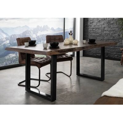 Massivmoebel24.de Tavolo da pranzo in legno di acacia Freeform 5 - Grigio Massivmoebel24.de Tavolo da pranzo in legno di acacia Freeform 5 - Grigio
