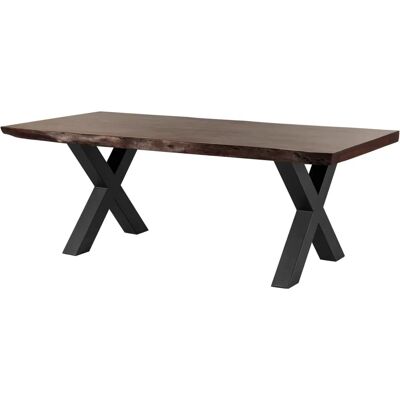 Massivmoebel24.de Esstisch aus Akazie - Naturkante - X-Beine - 200x100x77 Massivmoebel24.de Esstisch aus Akazie - Naturkante - X-Beine - 200x100x77