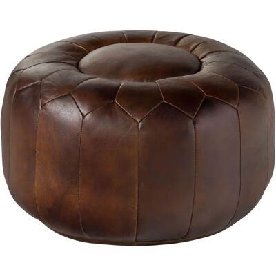 Massivmoebel24 Pouf in Vera Pelle Chesterfield - 60x60x38 - Marrone Massivmoebel24 Pouf in Vera Pelle Chesterfield - 60x60x38 - Marrone
