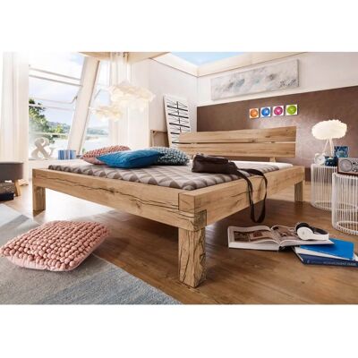 Massivmoebel24 Jangali 212 Letto in quercia con bordo naturale - Letto Massivmoebel24 Jangali 212 Letto in quercia con bordo naturale - Letto