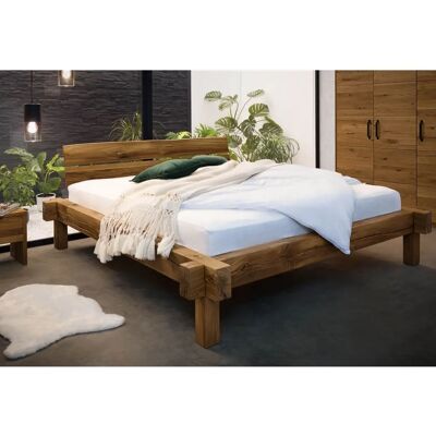 Massivmoebel24 Jangali 313 Eichenbett - Rustikal, 200x200x85cm - Braun Massivmoebel24 Jangali 313 Eichenbett - Rustikal, 200x200x85cm - Braun