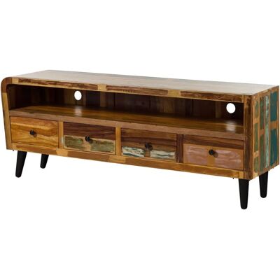 Massivmoebel24 Sixties 119 Vintage TV-Board aus recyceltem Holz - Mehrfarbig Retro-Design Massivmoebel24 Sixties 119 Vintage TV-Board aus recyceltem Holz - Mehrfarbig Retro-Design