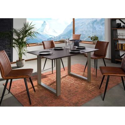 Tavolo da pranzo in Acacia - Swiss Edge - 140x90x76 Tavolo da pranzo in Acacia - Swiss Edge - 140x90x76