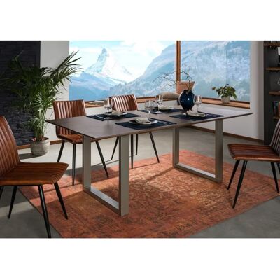 Massivmoebel24 Akazie Esstisch - Swiss Edge - 200x100 - Grau Massivmoebel24 Akazie Esstisch - Swiss Edge - 200x100 - Grau