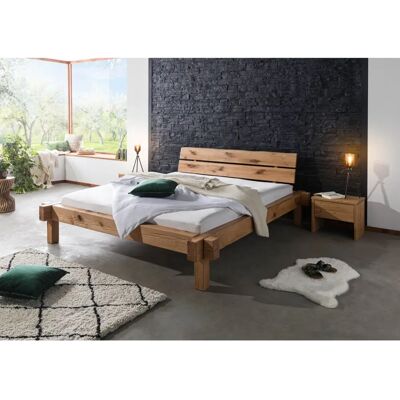 Massivmoebel24 - Jangali 721 Holz Bett - Natur 160x200 - Bett Massivmoebel24 - Jangali 721 Holz Bett - Natur 160x200 - Bett