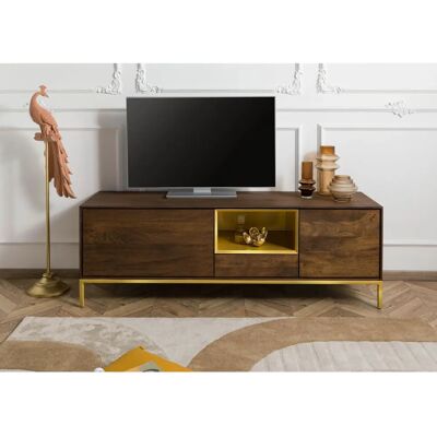 Massivmoebel24 Chicago 101 Dunkelbraun Mango TV-Board - Modernes Design Massivmoebel24 Chicago 101 Dunkelbraun Mango TV-Board - Modernes Design